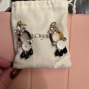 J. Crew Tortoise & Floral Earrings